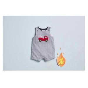 NEW MUDPIE boys - firetruck jon jon in grey